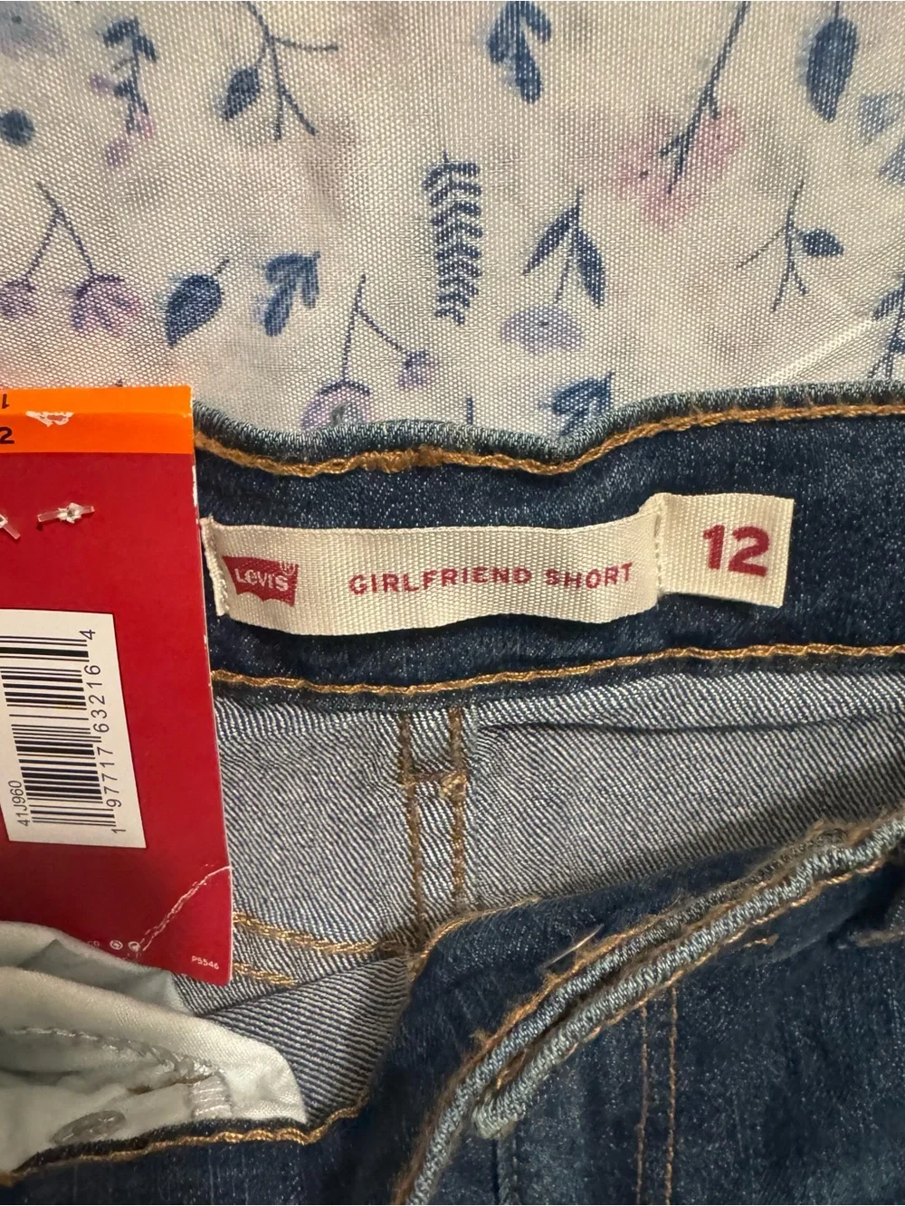 Levi's Indigo Rolled Cuff Kids Denim Shorts
